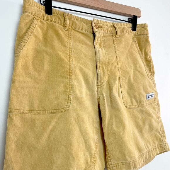 Banks Journal Corduroy Coastal Preppy Heritage Utility Shorts Mustard Sz 34 - Picture 2 of 8